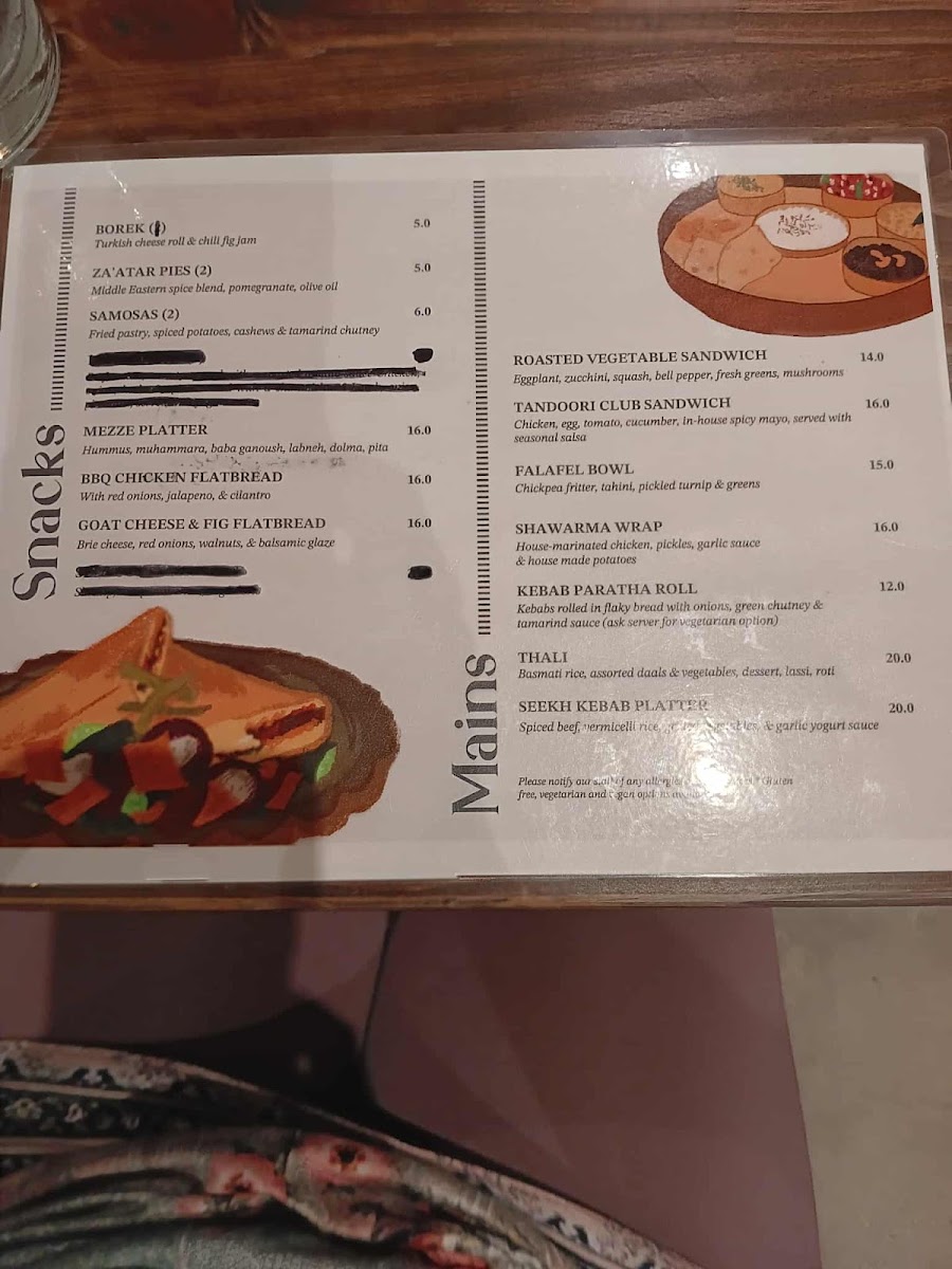 By The Fig & The Olive menu board