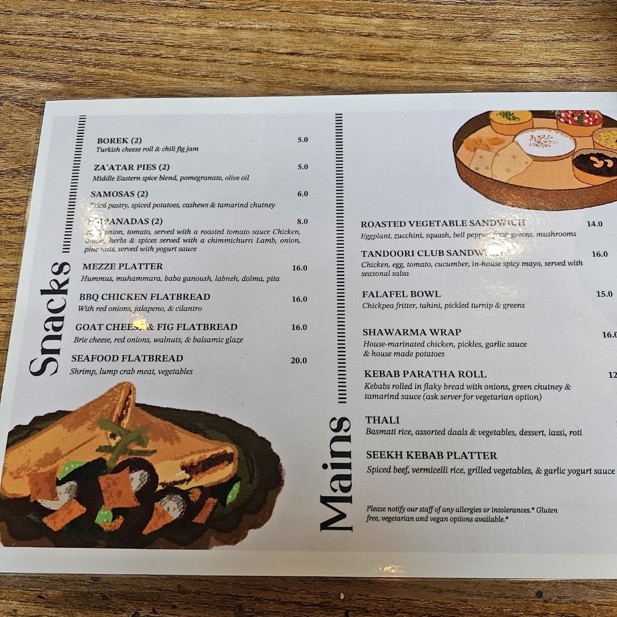 By The Fig & The Olive menu board