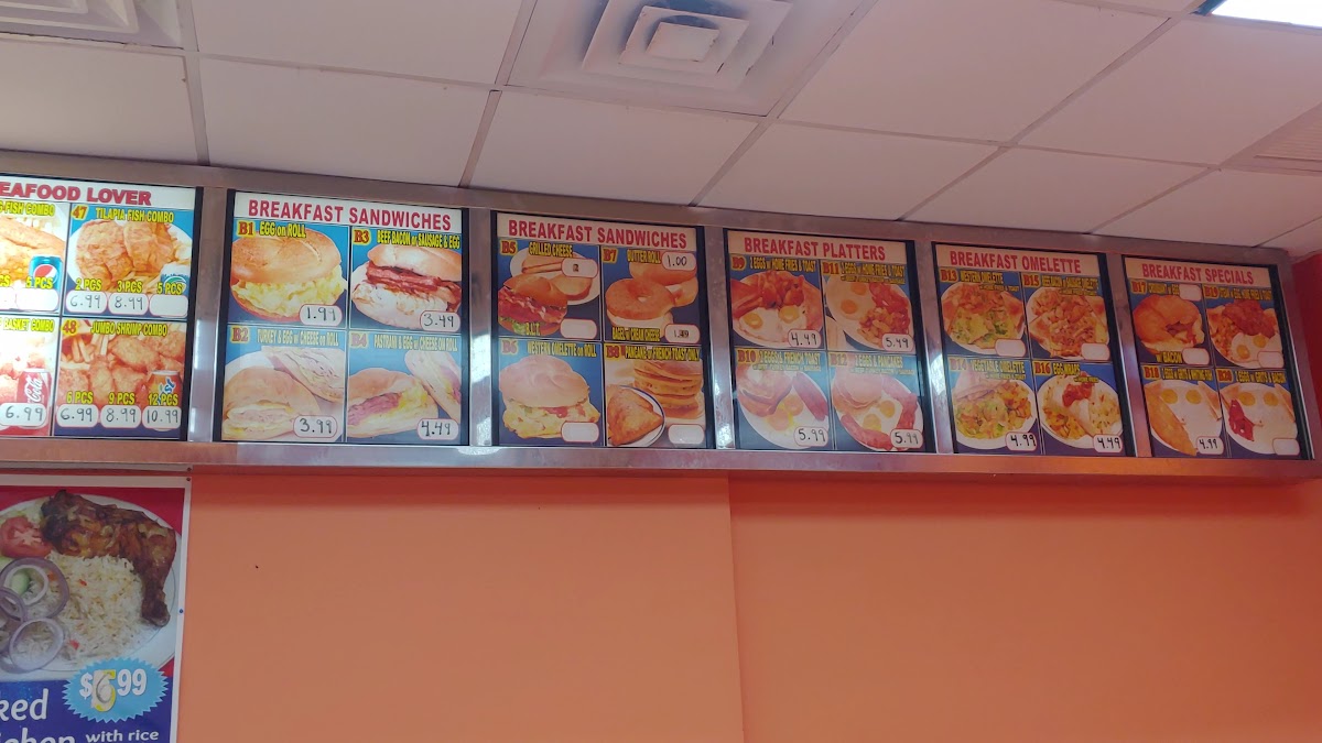 Ny Pizza Grill Cafe menu board