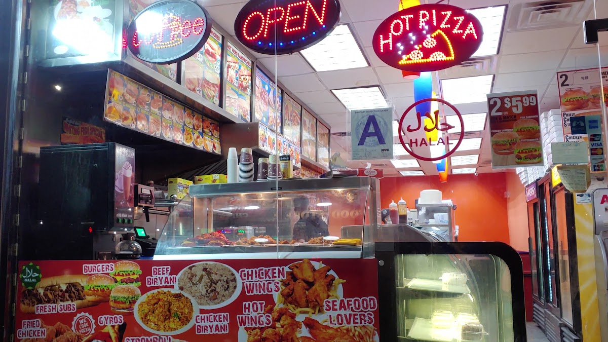 Ny Pizza Grill Cafe menu board
