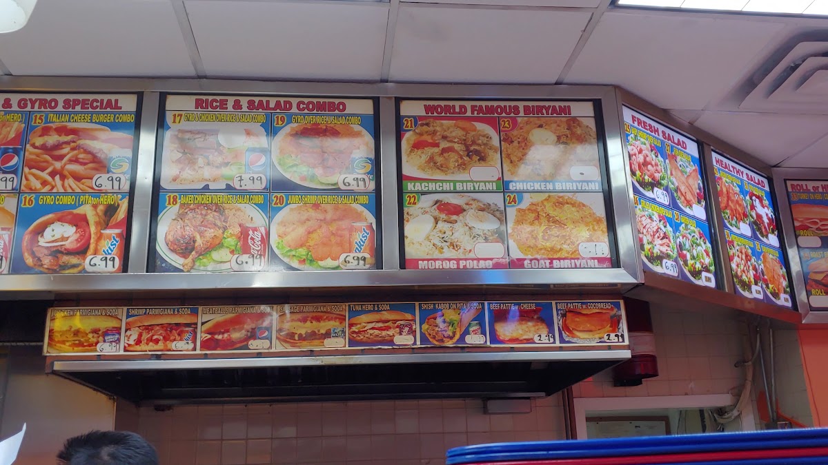 Ny Pizza Grill Cafe menu board