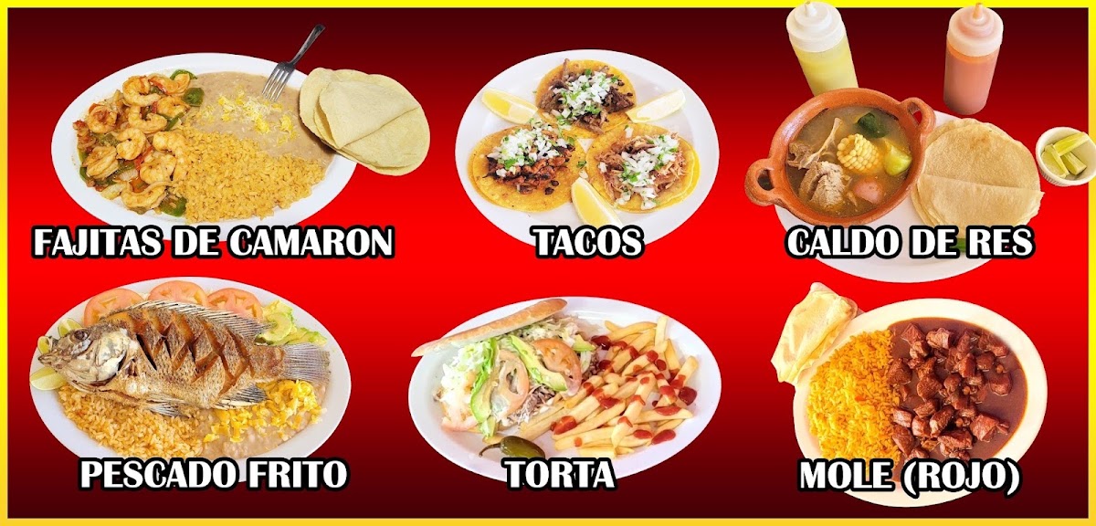 Victoria's Mexican Food menu board