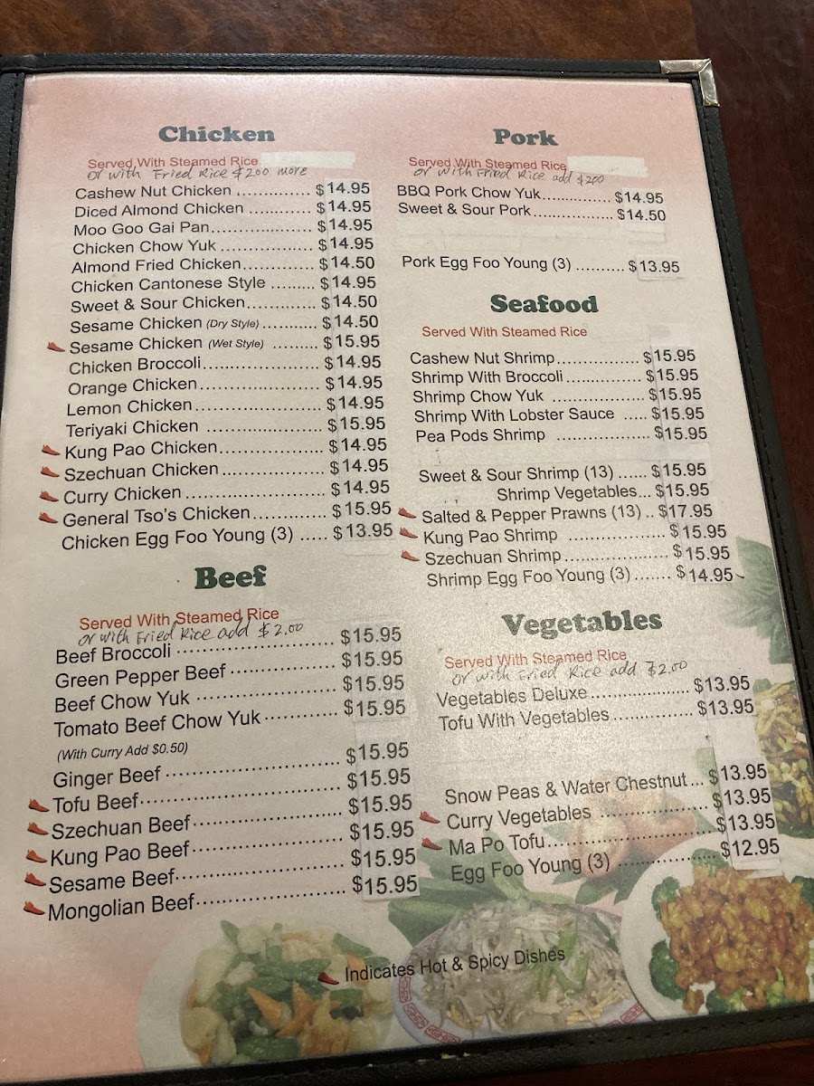 Happy Garden | Chinese menu board