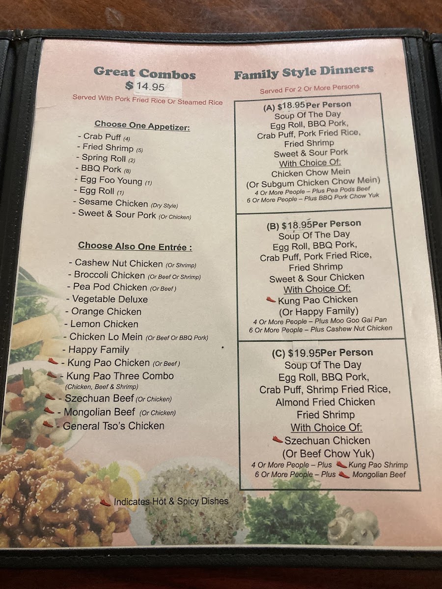 Happy Garden | Chinese menu board