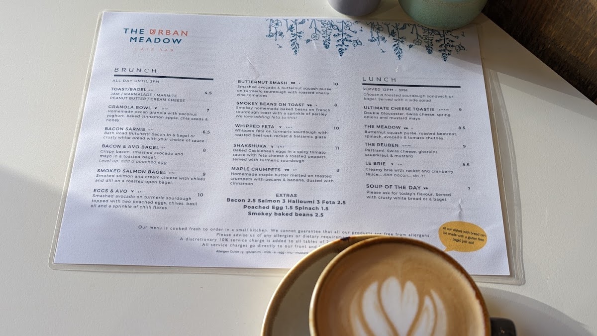 Tres Cafe menu board