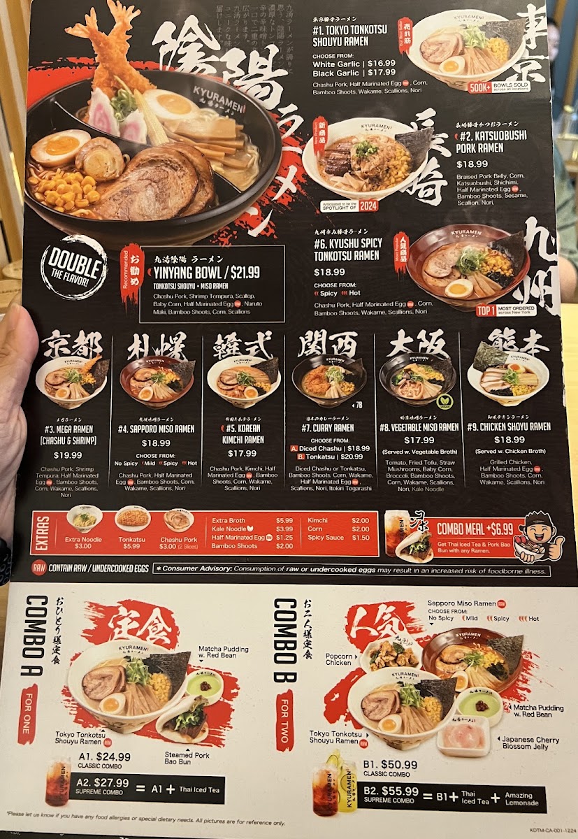 Kyuramen x TBaar - Arcadia menu board