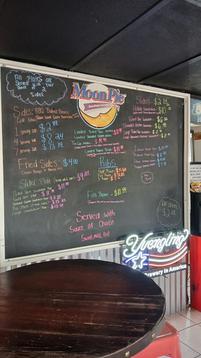 The Lipstick Pig Barbeque menu board