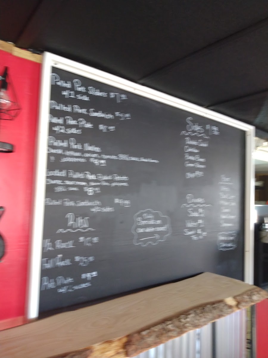 The Lipstick Pig Barbeque menu board