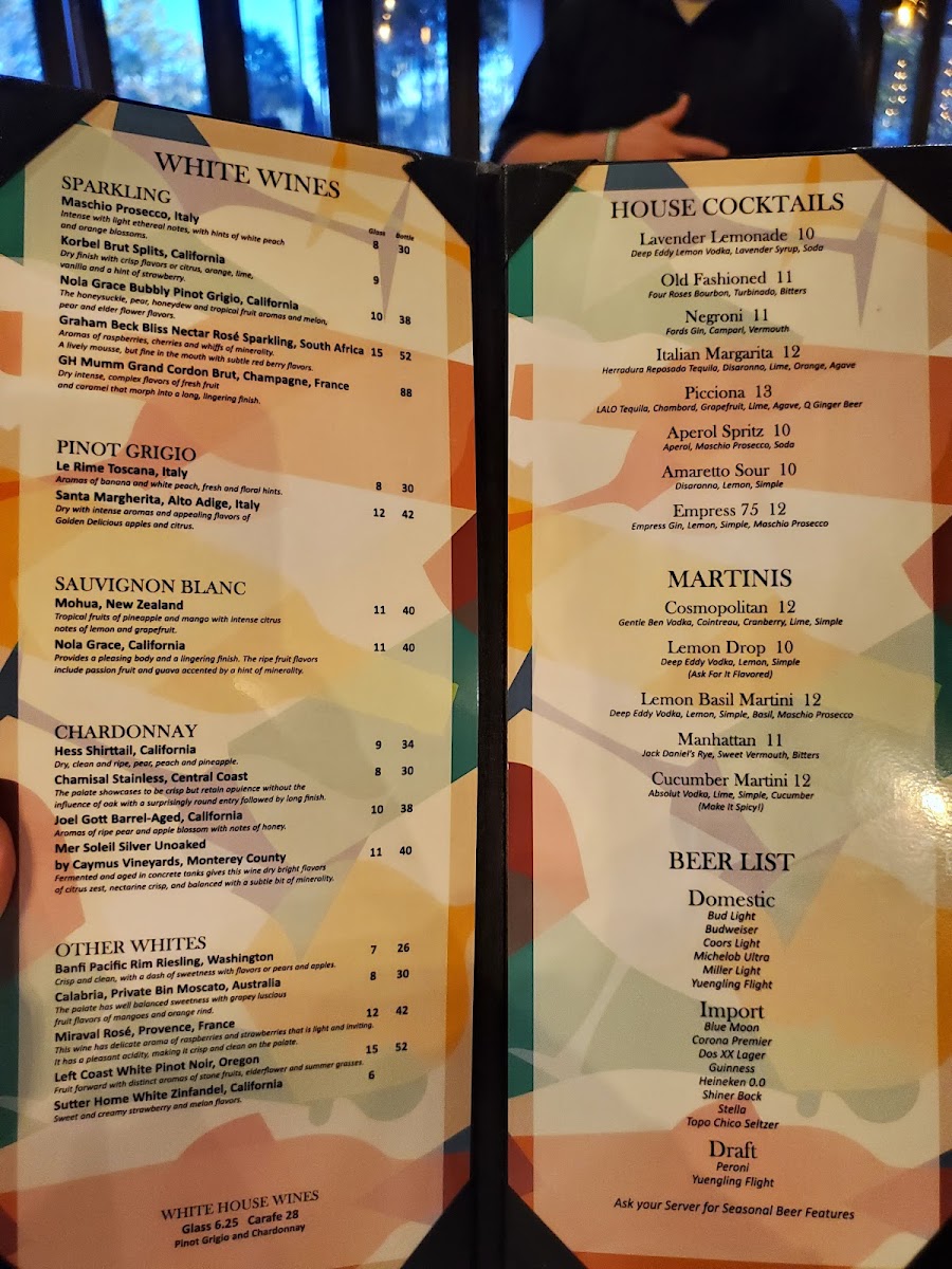 Pomodoro's Cucina Italiana | Clear Lake menu board