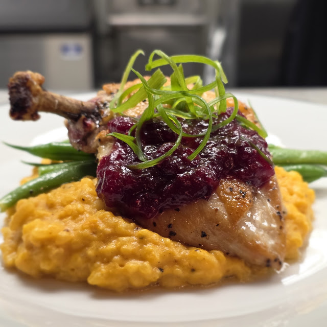 Seared Duck with Dark Cherries