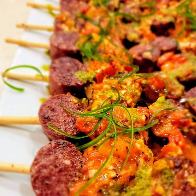 Peppered Beef En Brochette