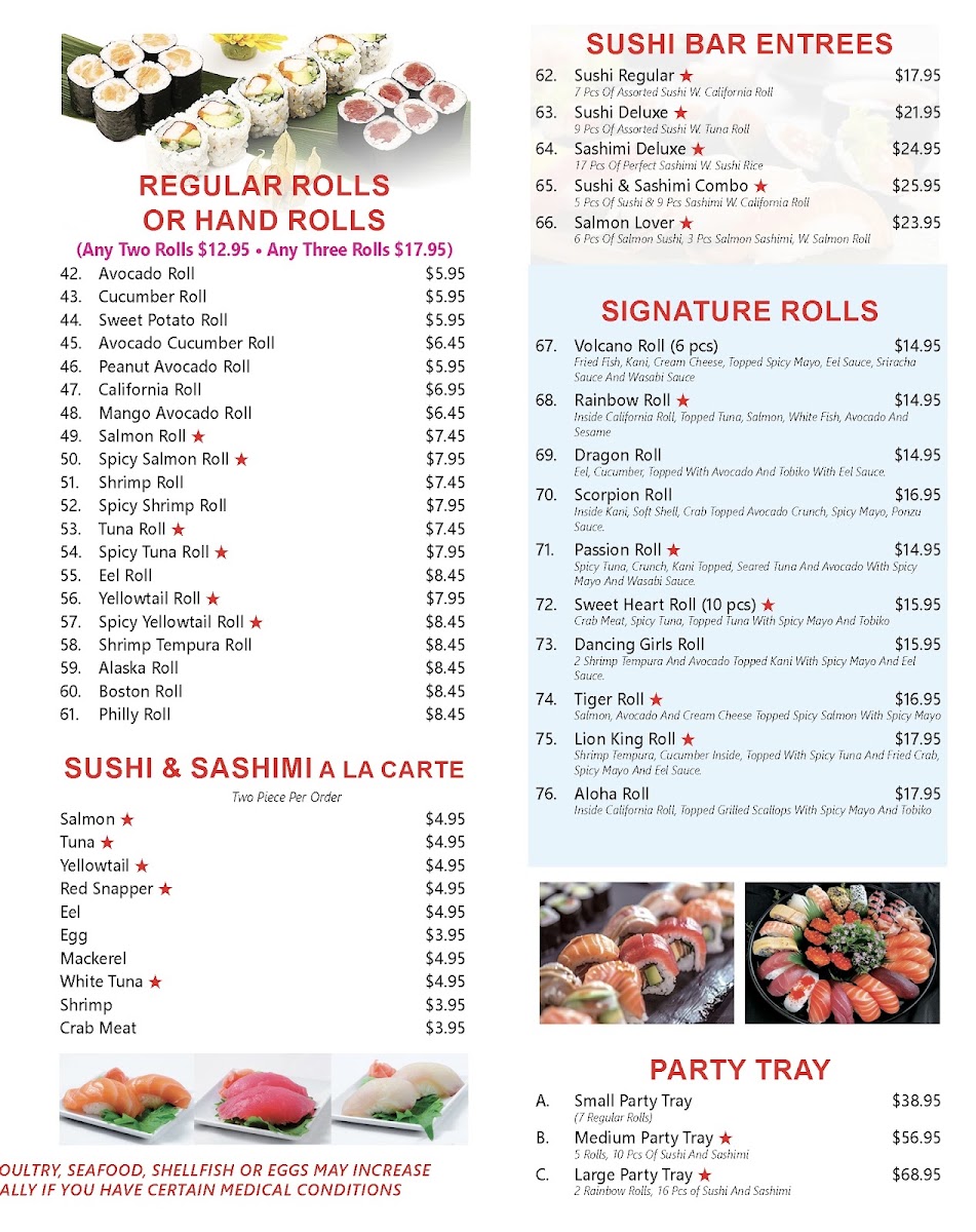 Aloha Poke & Sushi menu board