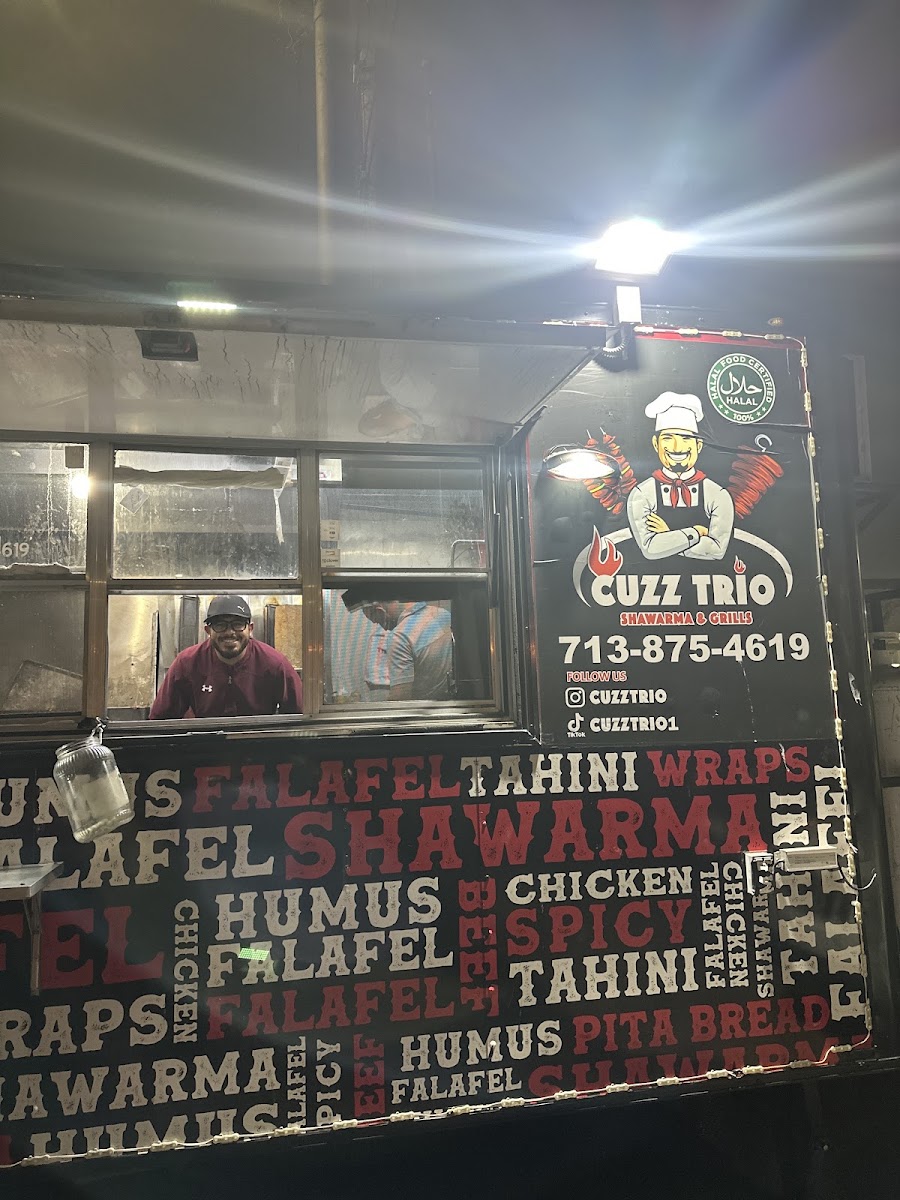 Cuzz Trio (Food Truck) menu board