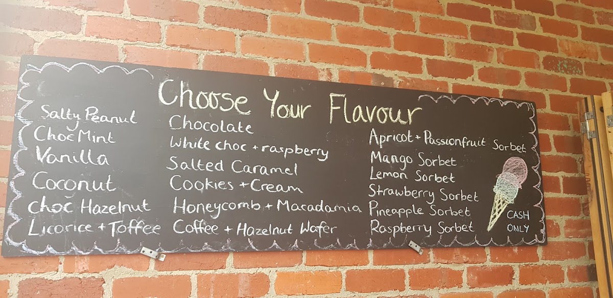 The Invy Cafe Al Mare menu board