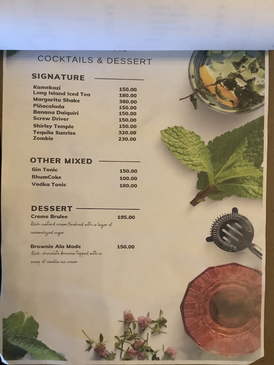 Cafe Atanacio menu board