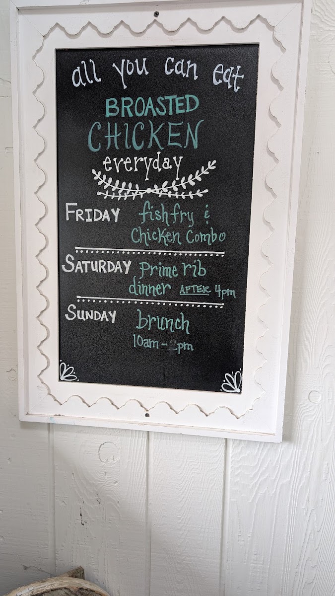 Crandall's Restaurant menu board
