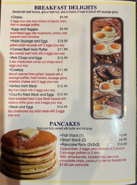 City Diner menu board