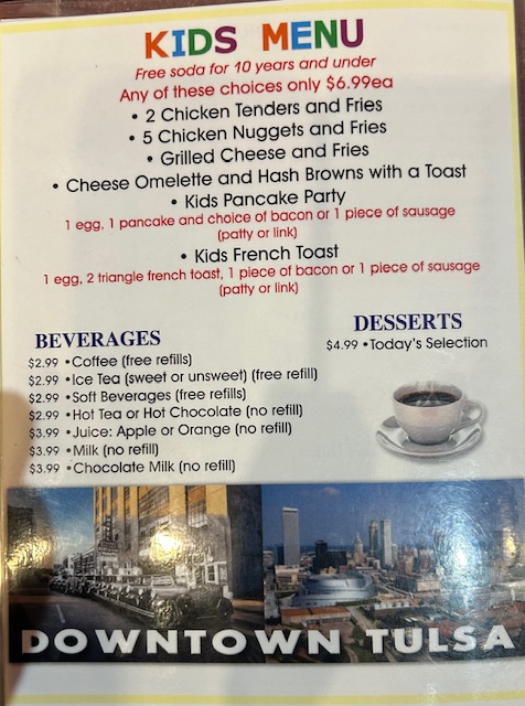 City Diner menu board