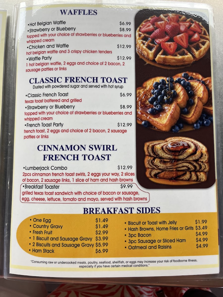 City Diner menu board