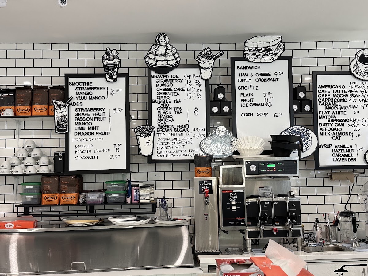 2D Cafe tornado menu board
