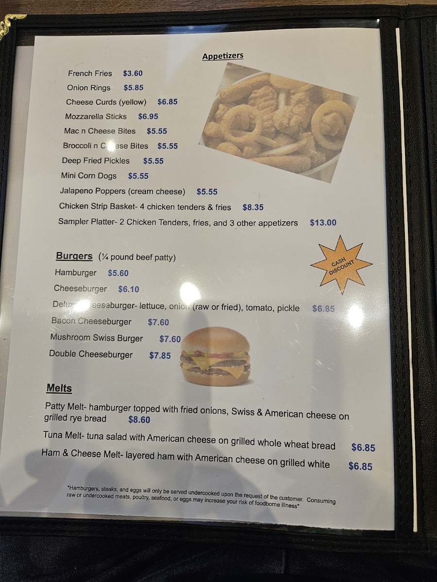 Maribel Country Diner menu board