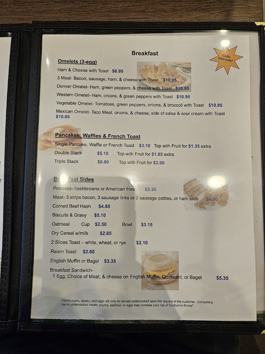 Maribel Country Diner menu board