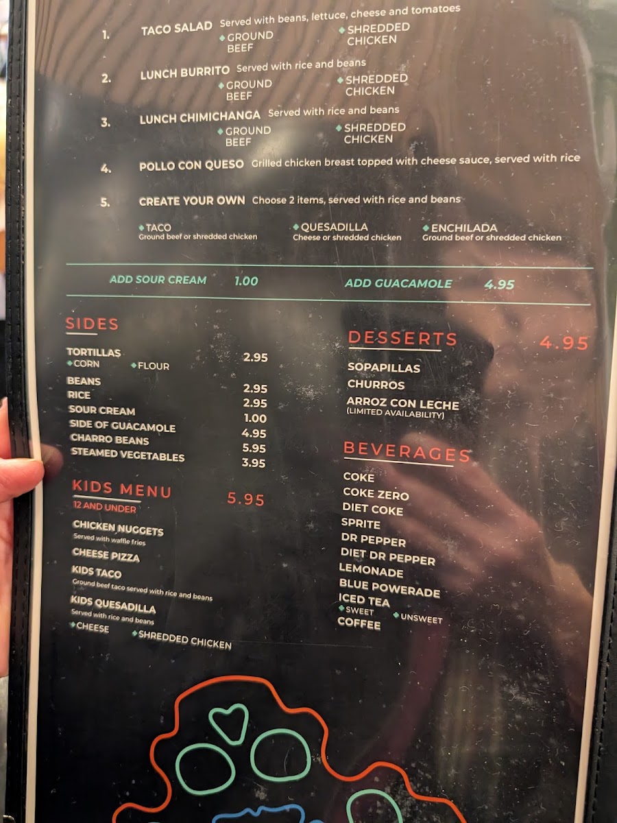 El Dorado Bar & Grill menu board