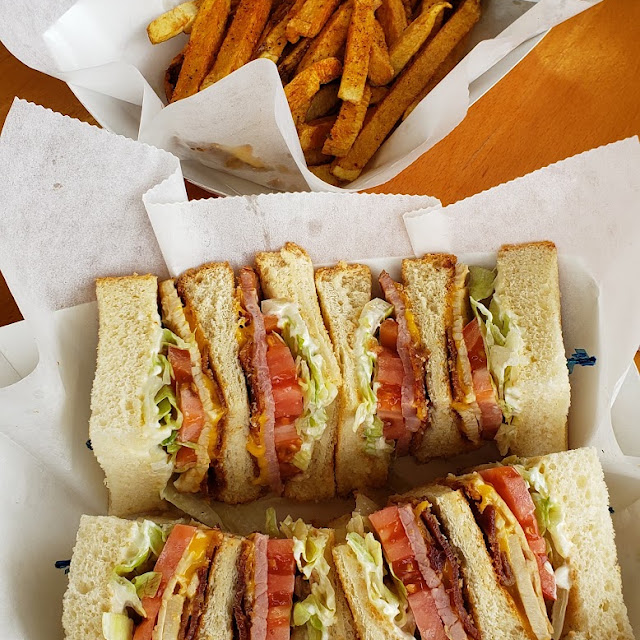 Club Sandwich with Ham and Turkey