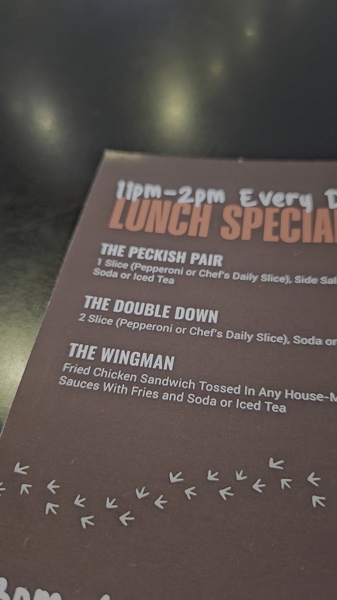 Peckish menu board
