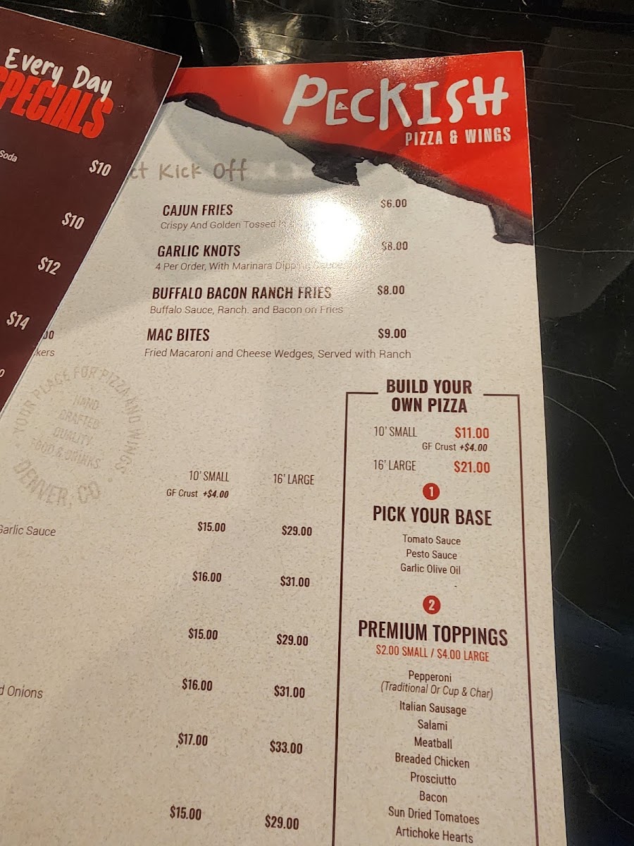 Peckish menu board