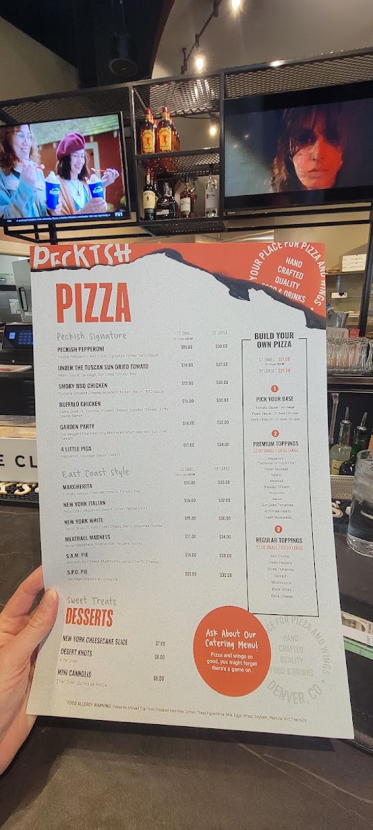 Peckish menu board