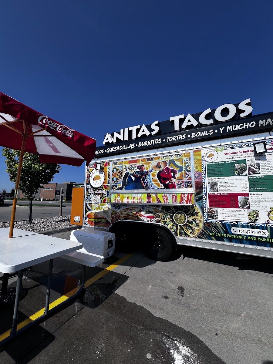 Anita’s Tacos LLC menu board