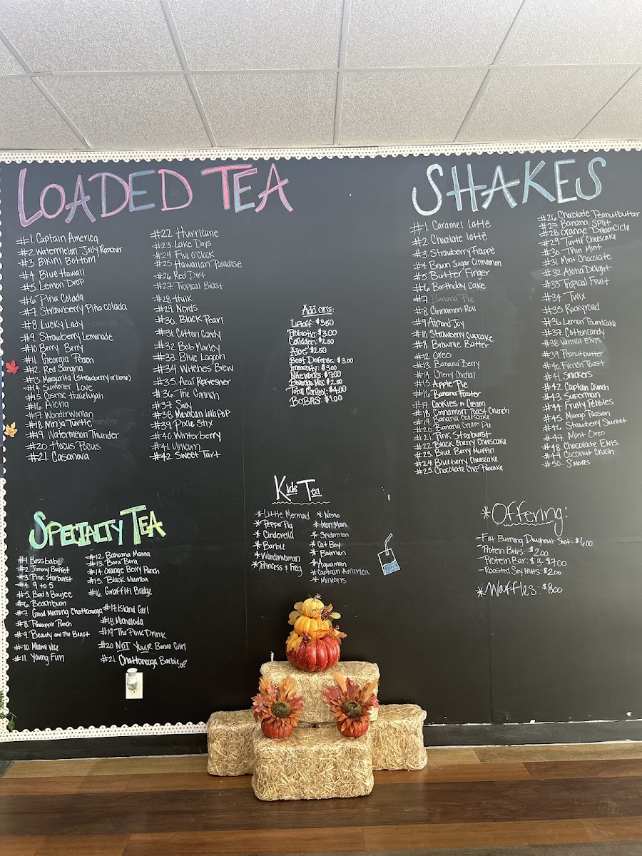 Rossville Nutrition menu board