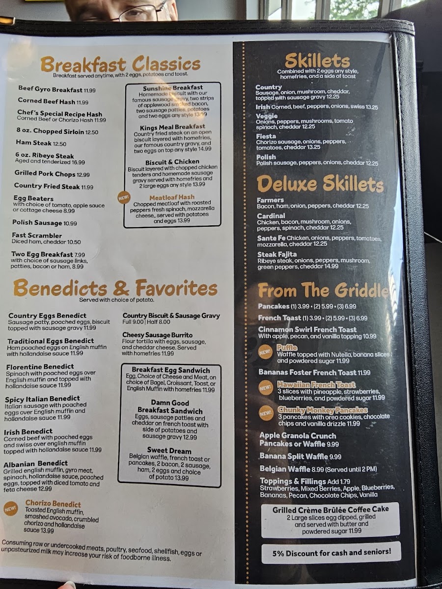 Stani’s Family Restaurant menu board