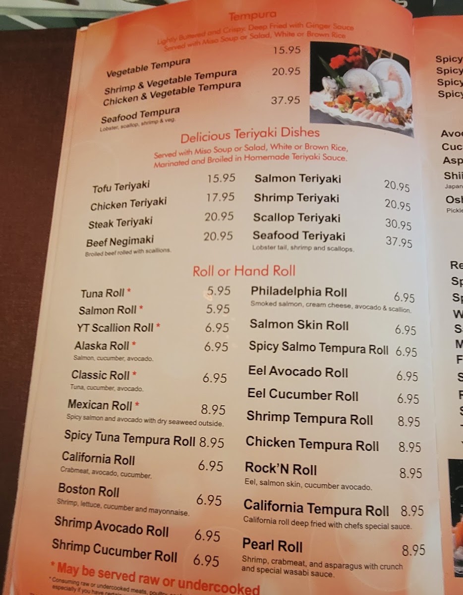 Golden Mango menu board