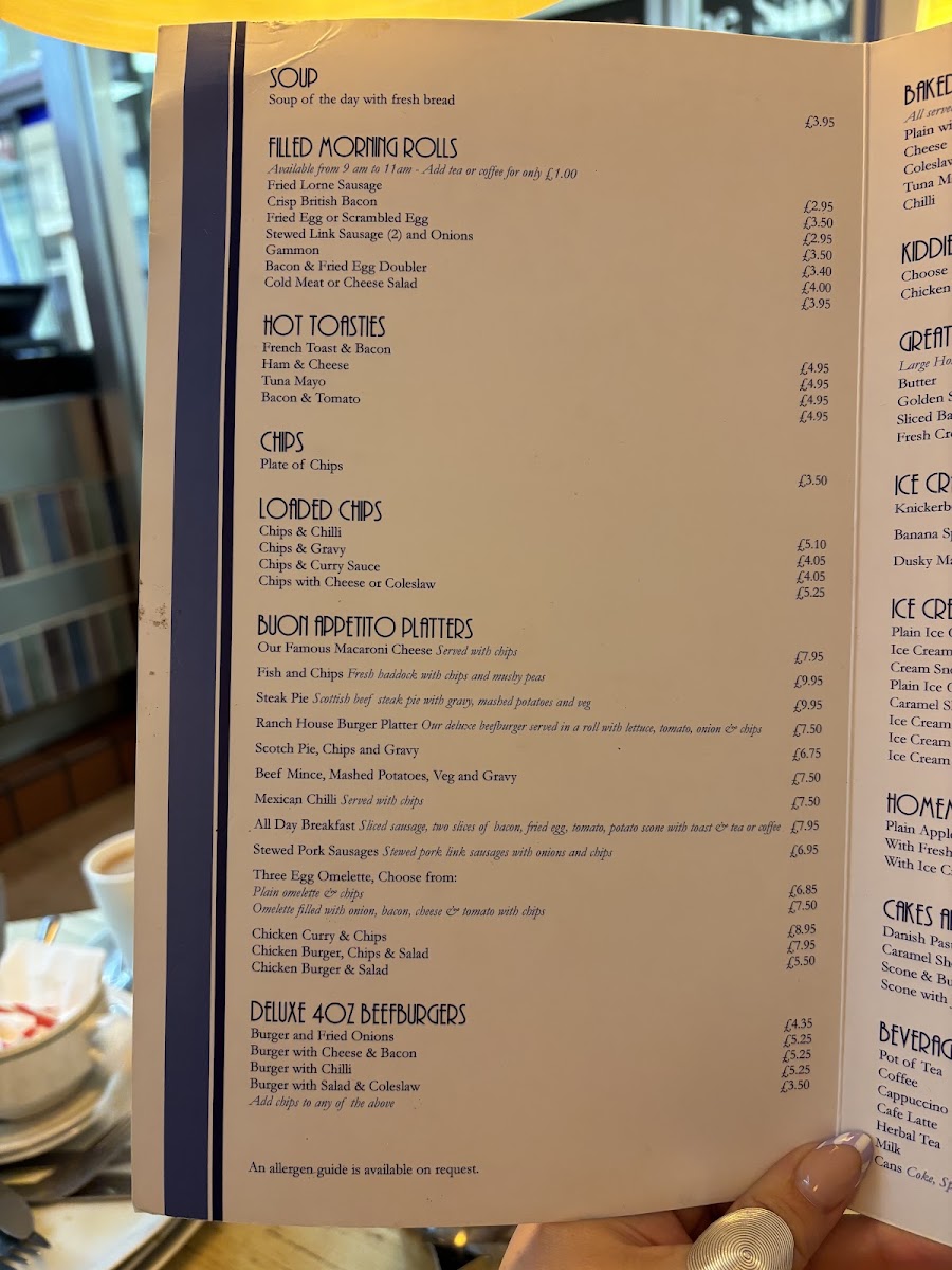 Buon Appetito menu board