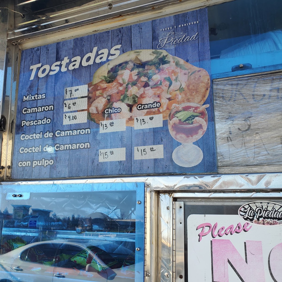 LA PIEDAD TACO TRUCK menu board