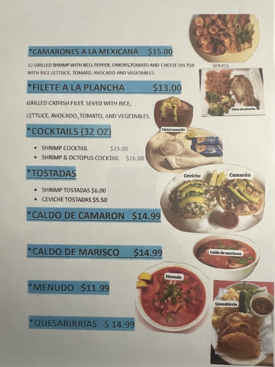 La Taqueria Los MiniTacos menu board