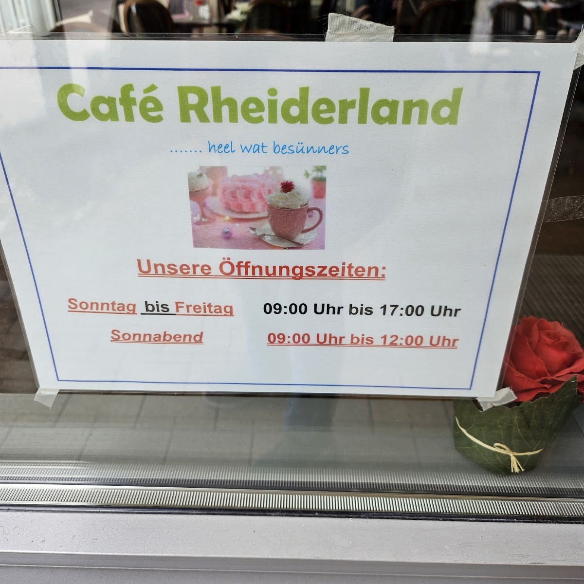 Café Rheiderland menu board