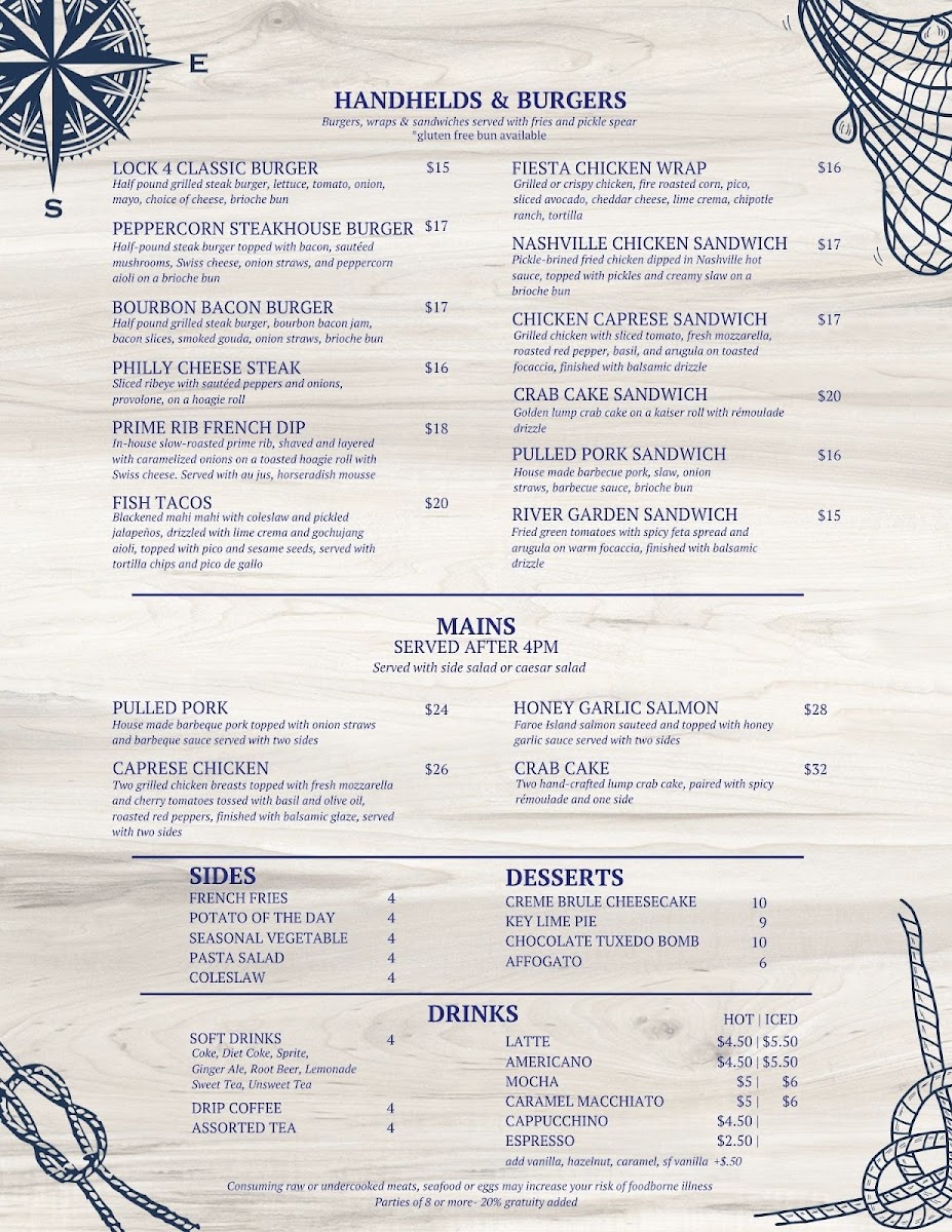 Lock 4 menu board