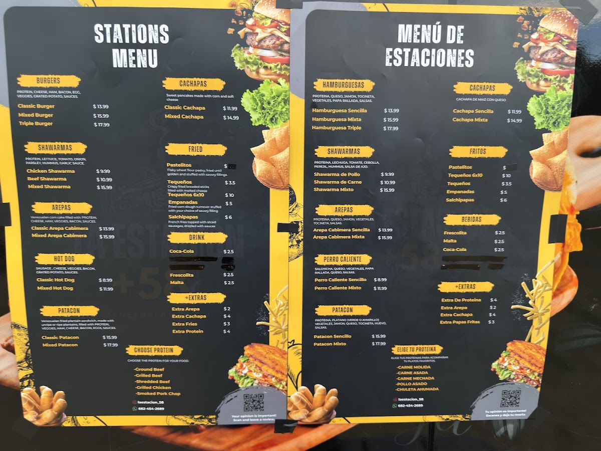 Golden Triangle Food Plaza menu board