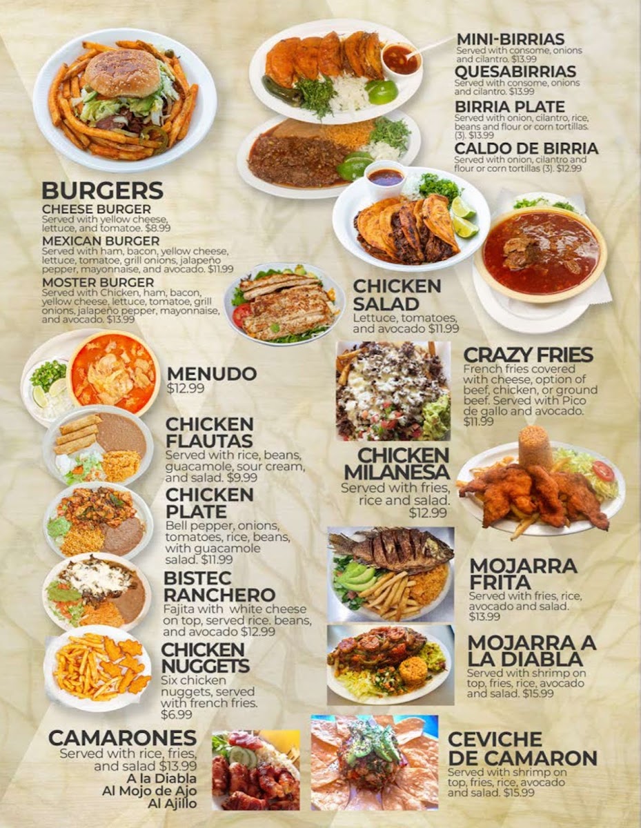 Tacos Jaliscos menu board