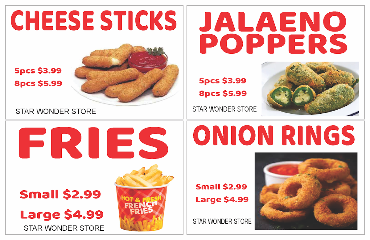 Krispy stop chicken menu board