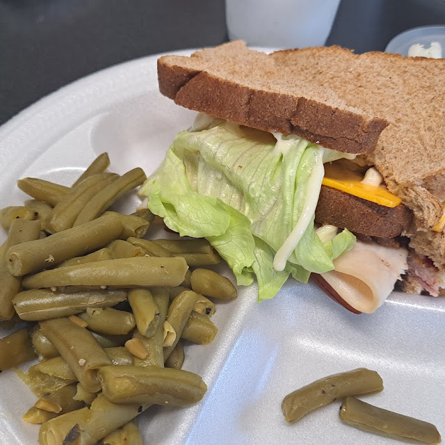 Club Sandwich and Green Beans