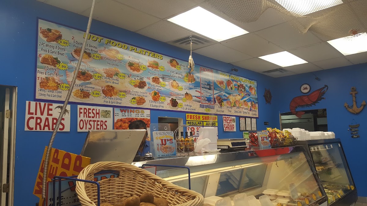 JJ's Crab House menu board