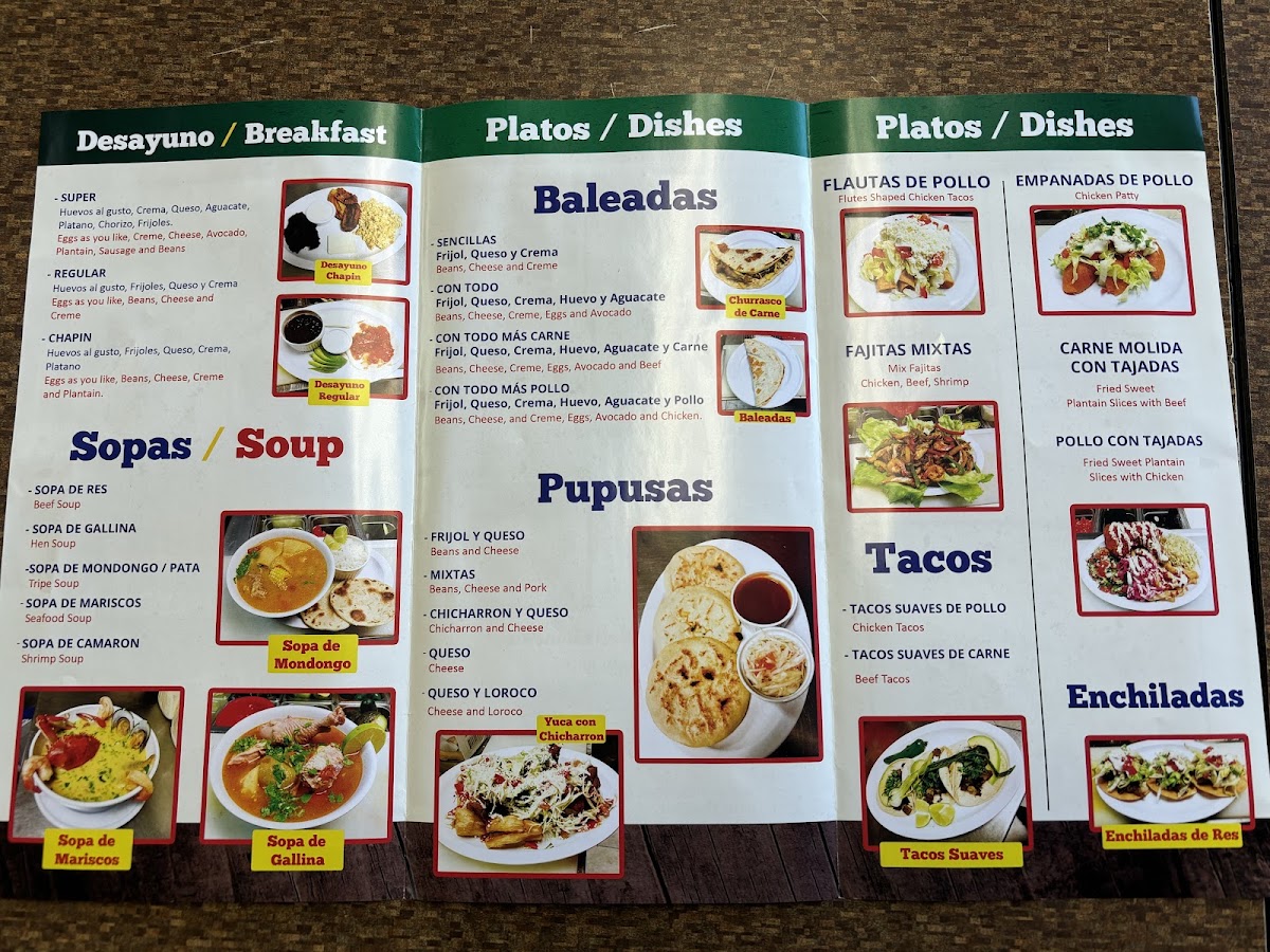 Carmen Restaurant menu board