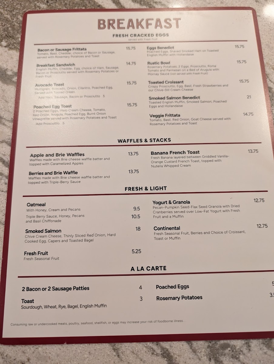 Lake wine menu board