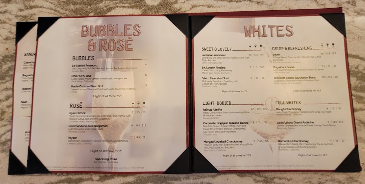 Lake wine menu board
