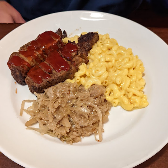 Meatloaf and Macaroni and Cheese