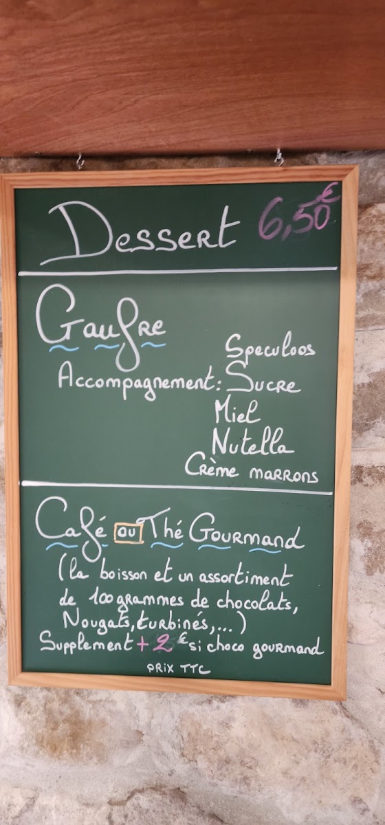 Choco Bar menu board